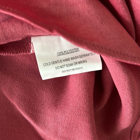 NWT Hello Molly If The Gown Fits Satin Wrap Draped Mini Dress in Rose - 6 - Picture 14 of 16